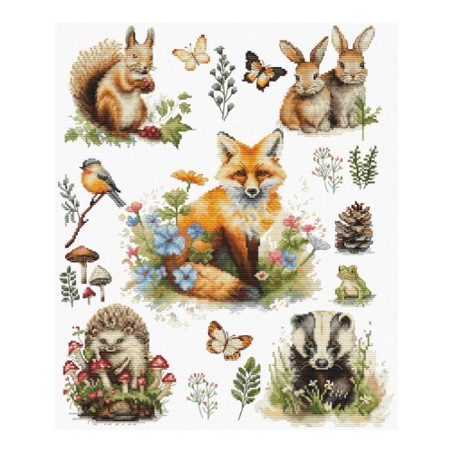 (image for) Forest Animals Counted Cross Stitch Kit